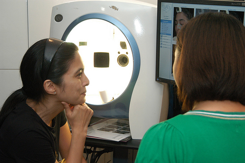 Joyce Jimenez attentively listens to the Belo Girl 