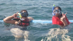 Snorkeling with Maire last June 2009