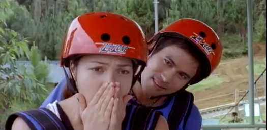 Raffy (KC Concepcion) is quite scared to try ziplining as Eugene pushes her to conquer her fear