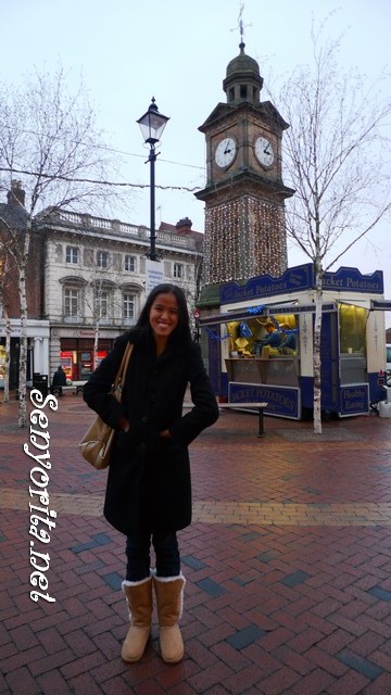 Souvenir photo at the Rugby Clock Tower