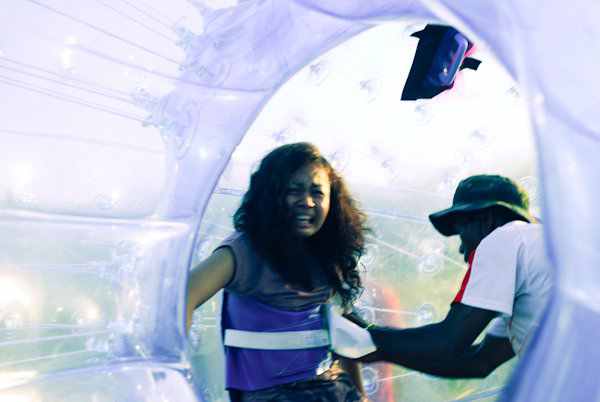 Ada after her first Zorb experience