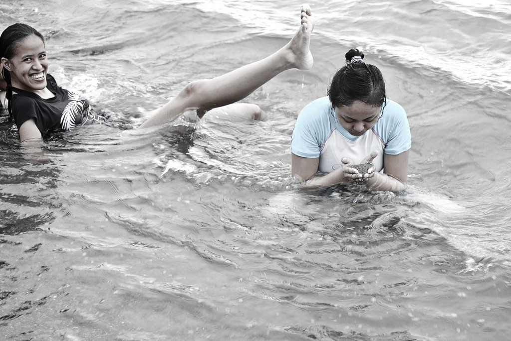 Mica and Ada in San Juan, La Union (August 2009)