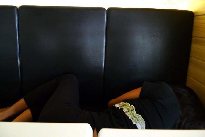 Me caught sleeping at Coffee Cat Davao Photo by YeahDrew.com
