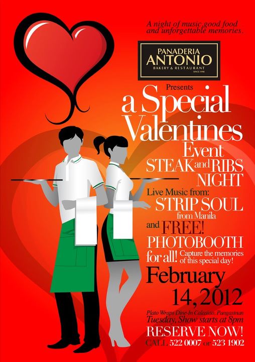 Panaderia Antonio Bakery & Restaurant: A Special Valentines Event poster