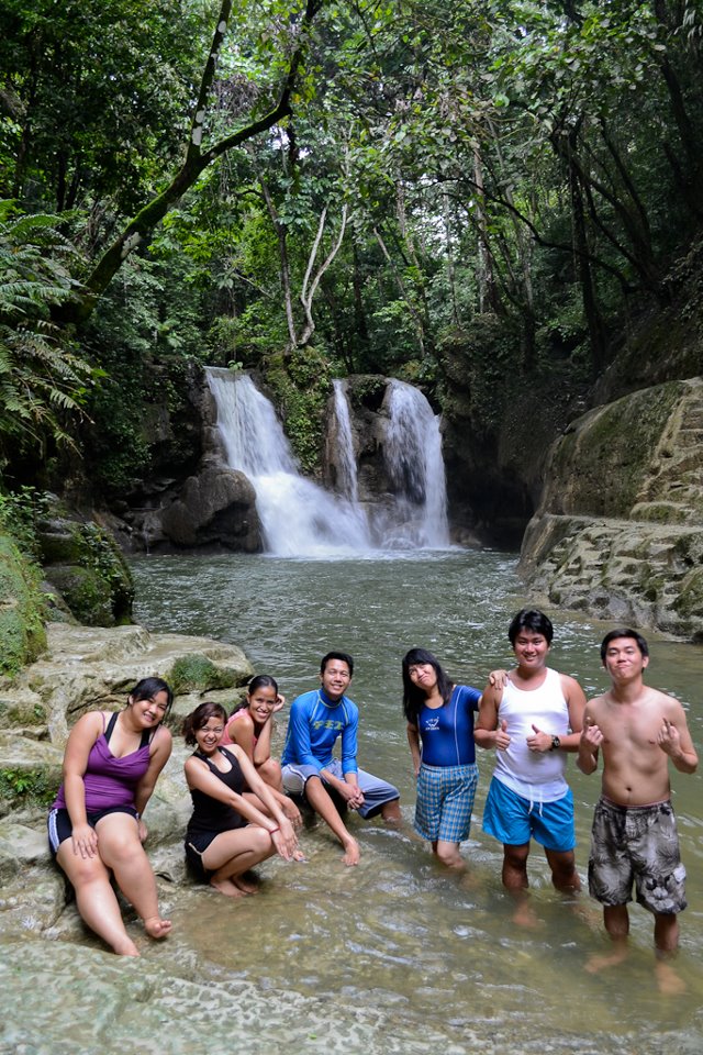 Our Bohol Trip Family in Mag-aso Falls (Photo by Ada Lajara)