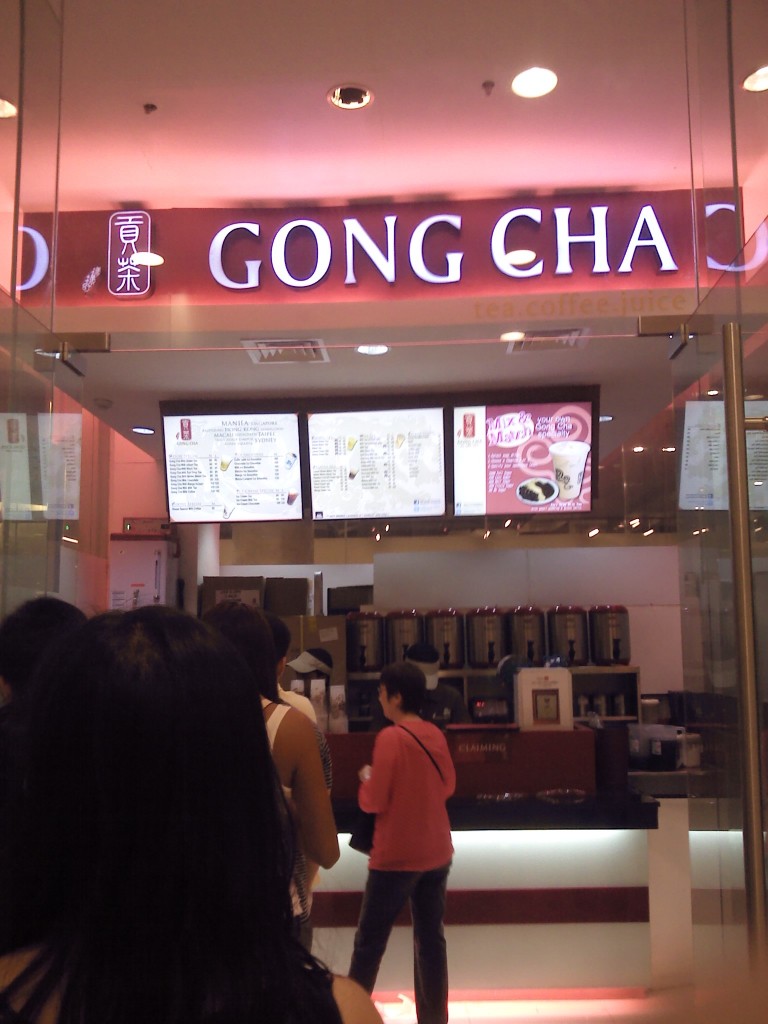 Lining up for Gong Cha Wintermelon Milk Tea