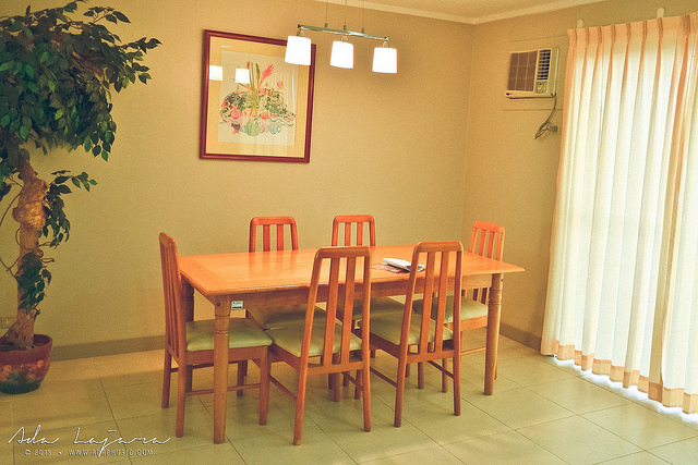 Dining area of Subic Homes' vacation villa
