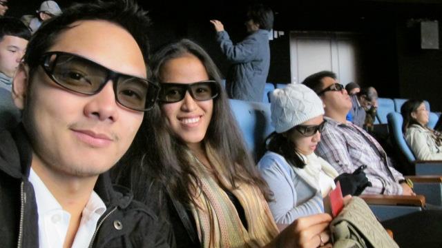 Kevin, Me and Hannah inside the 4D movie theater