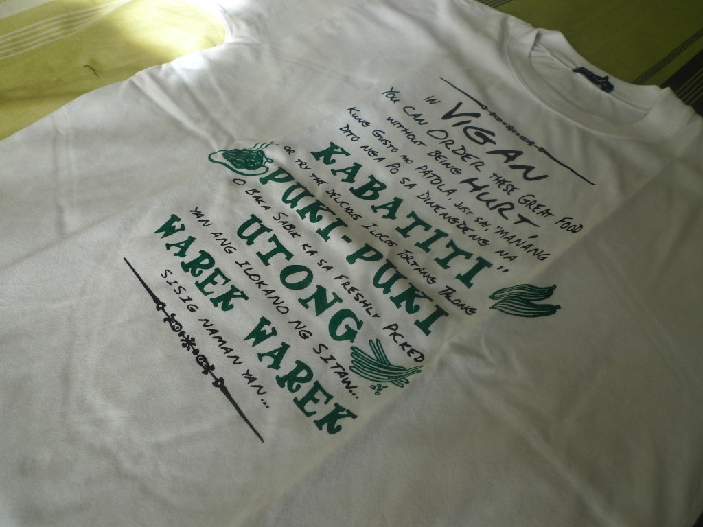 Best Souvenir Shirt from Vigan. Mangan ka?