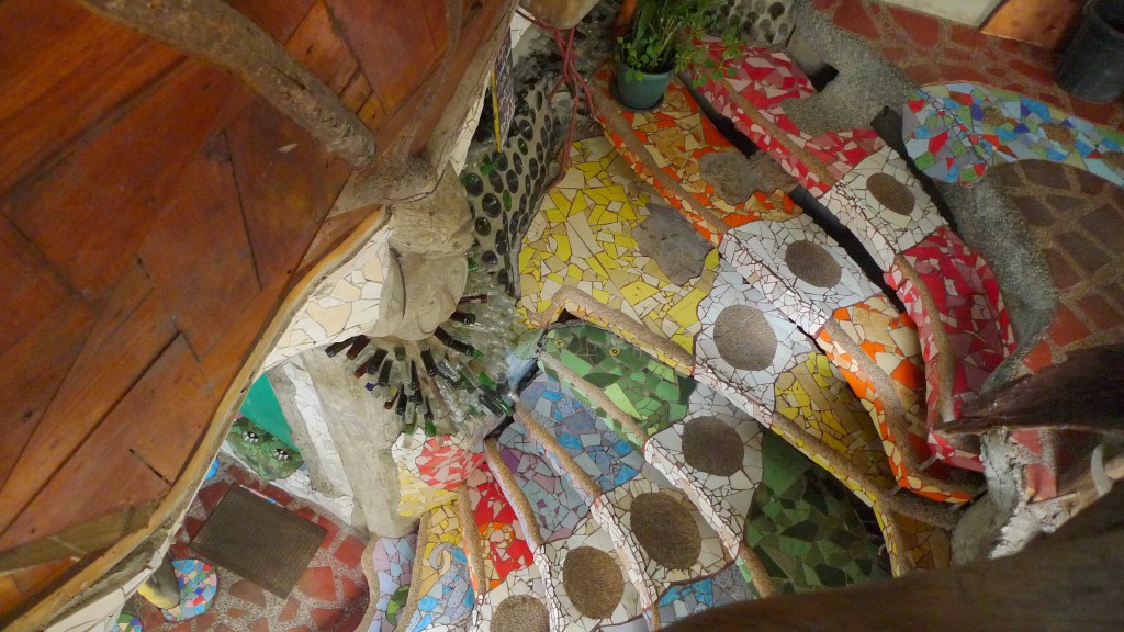 Stairs with colorful tiles