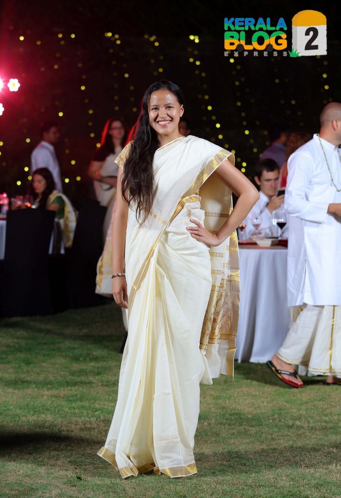 Wearing sari for the first time. Thank you WelcomHotel Raviz Ashtamudi! :D 