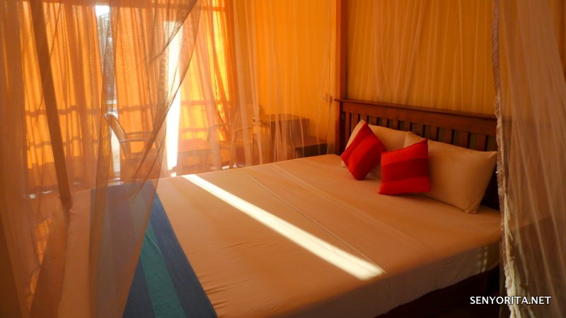 My bed in Marine Tourist Guesthouse (DeLuxe room)