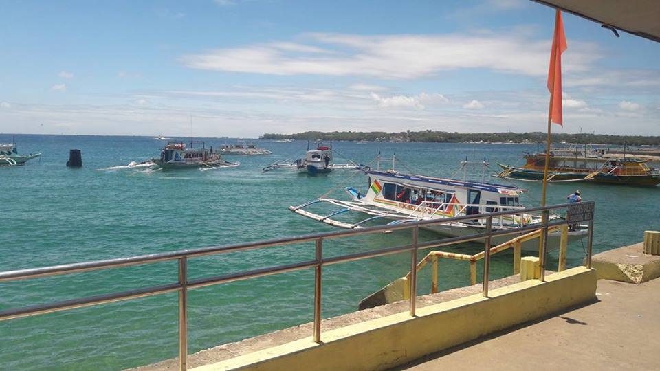 Waiting for our boat at Caticlan's Jetty Port