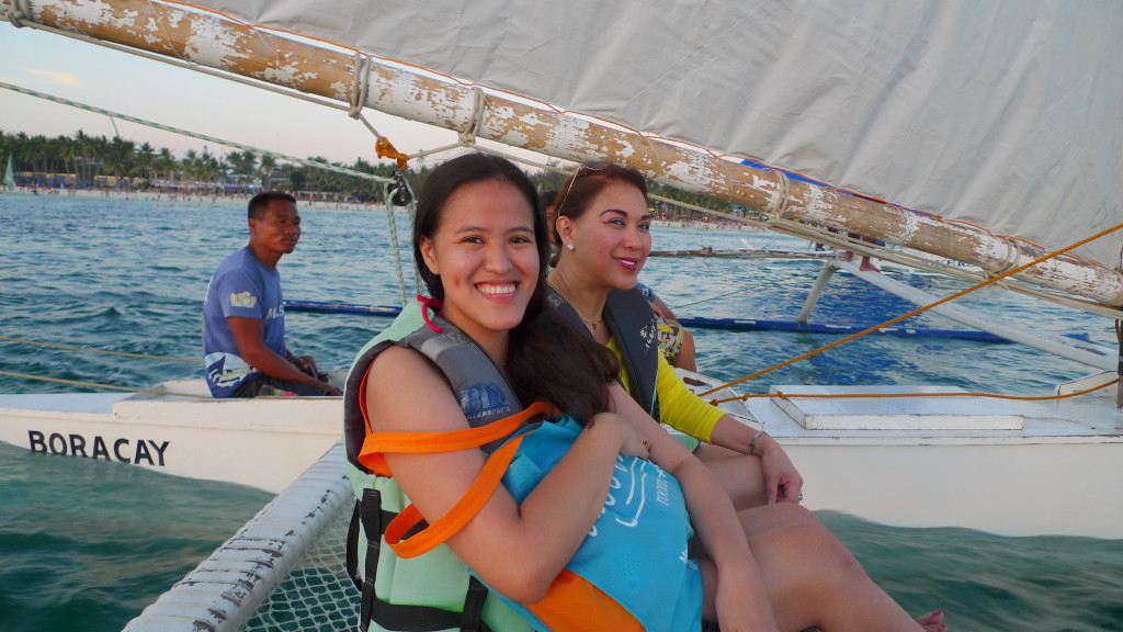 Her first paraw sailing ride! Took me hours of convincing to make this happen!