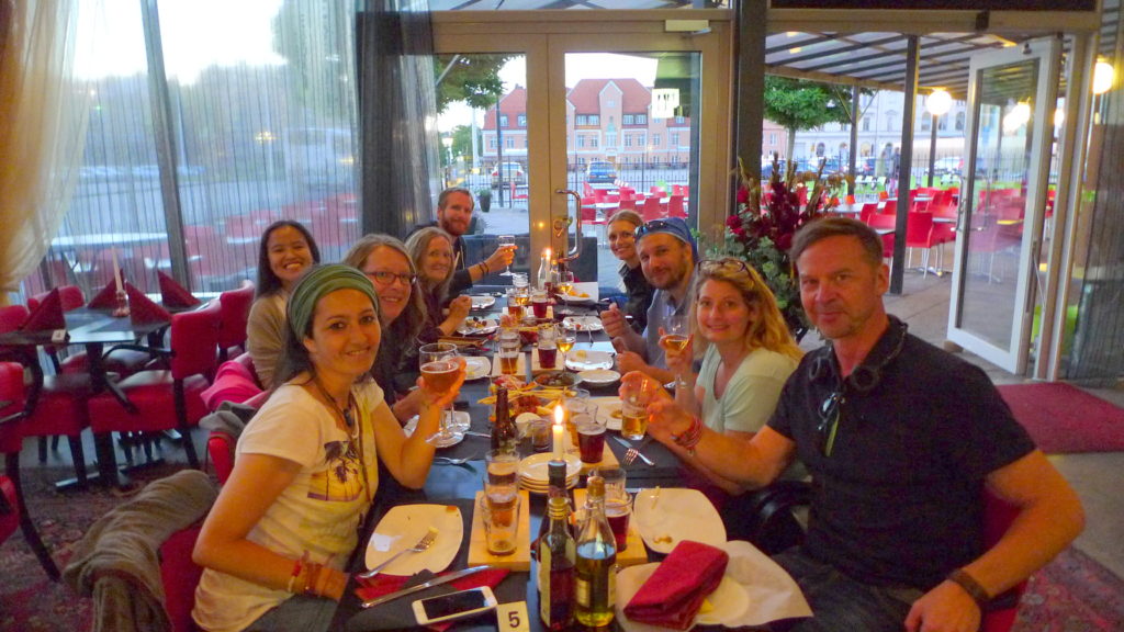 Best dinner in Karlskrona with fellow travel bloggers!