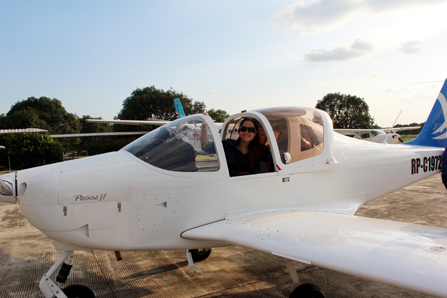 Kara Santos is ready for take off in Binalonan, Pangasinan