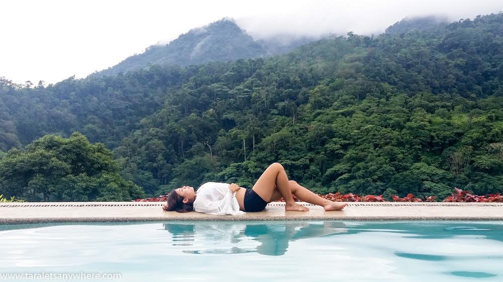Katherine Cortes of Tara Lets Anywhere can't help but relax in Vista Tala Resort's mountain view and infinity pool!