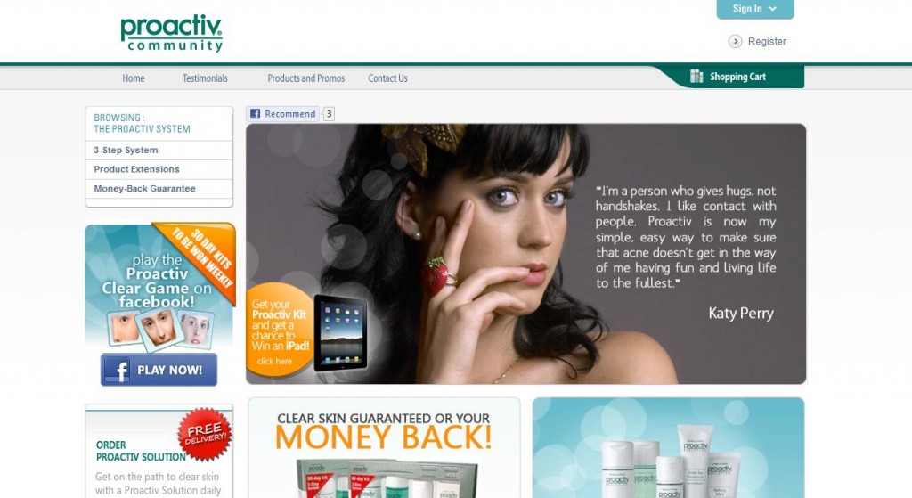 Katy Perry endorses Proactiv Katy Perry endorses Proactiv
