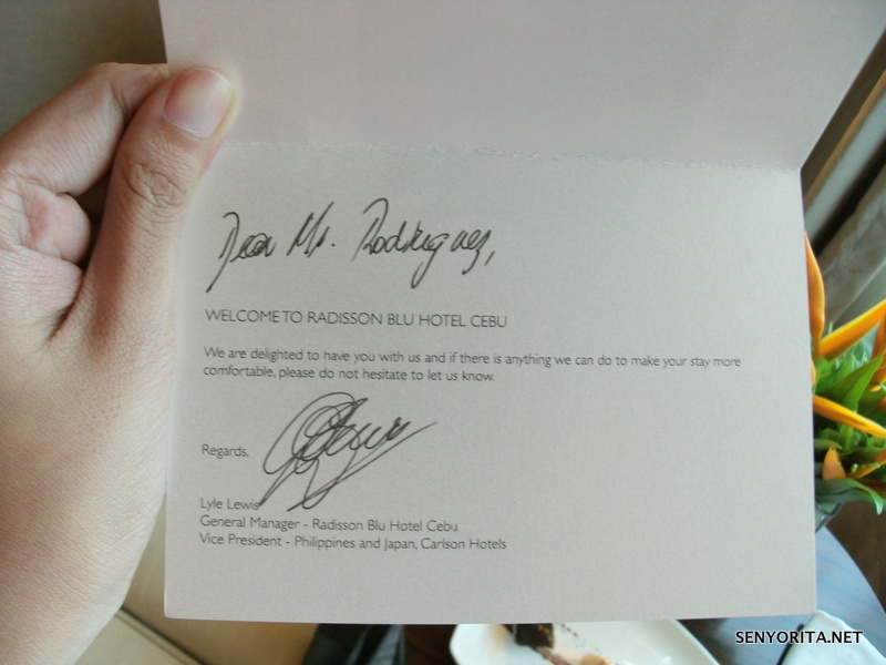 Personalized welcome note from the General Manager